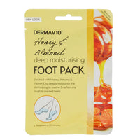 Derma V10 Deep Moisturising Foot Pack Honey & Almond