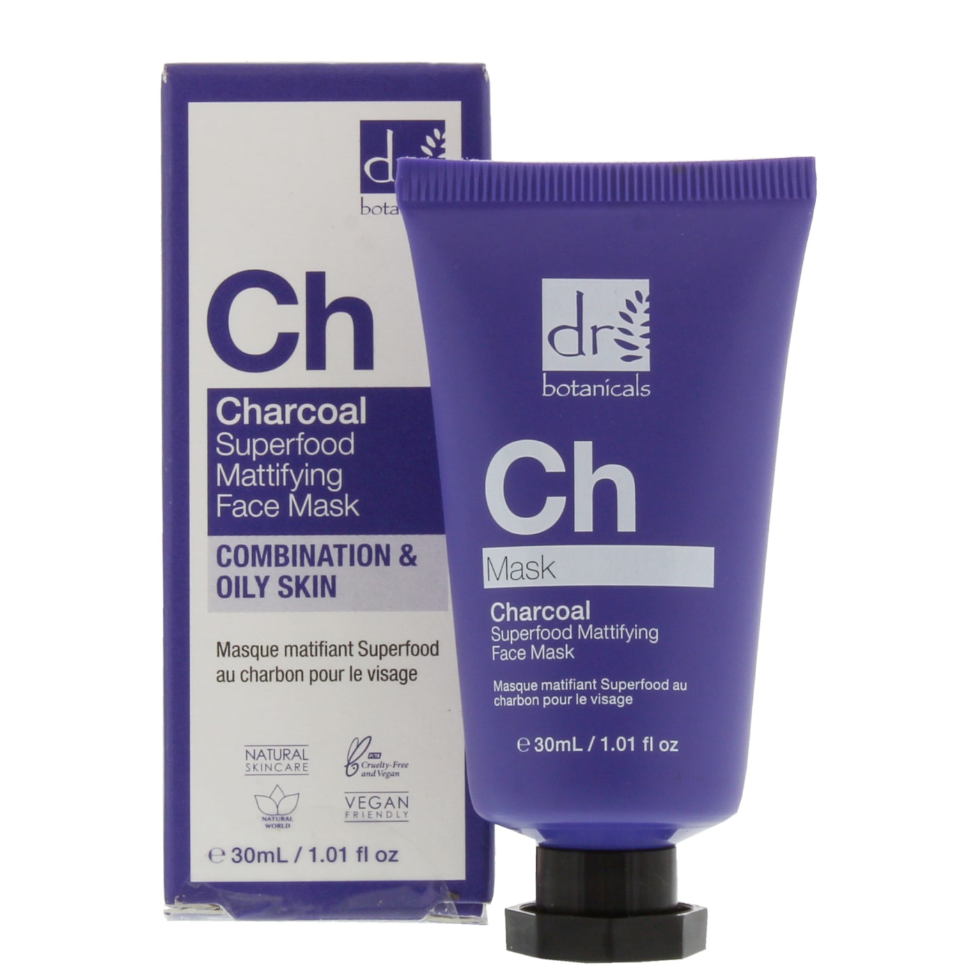 DR BOTANICALS 30ML MASK APOTHECARY CHARCOAL SUPERFOOD MATTIFYING