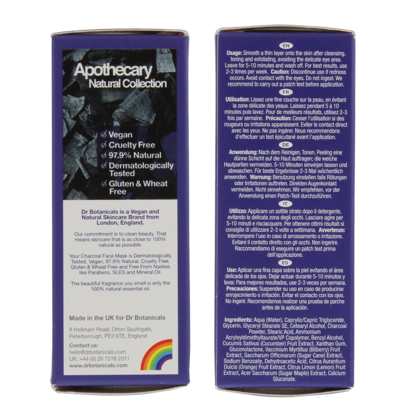 DR BOTANICALS 30ML MASK APOTHECARY CHARCOAL SUPERFOOD MATTIFYING