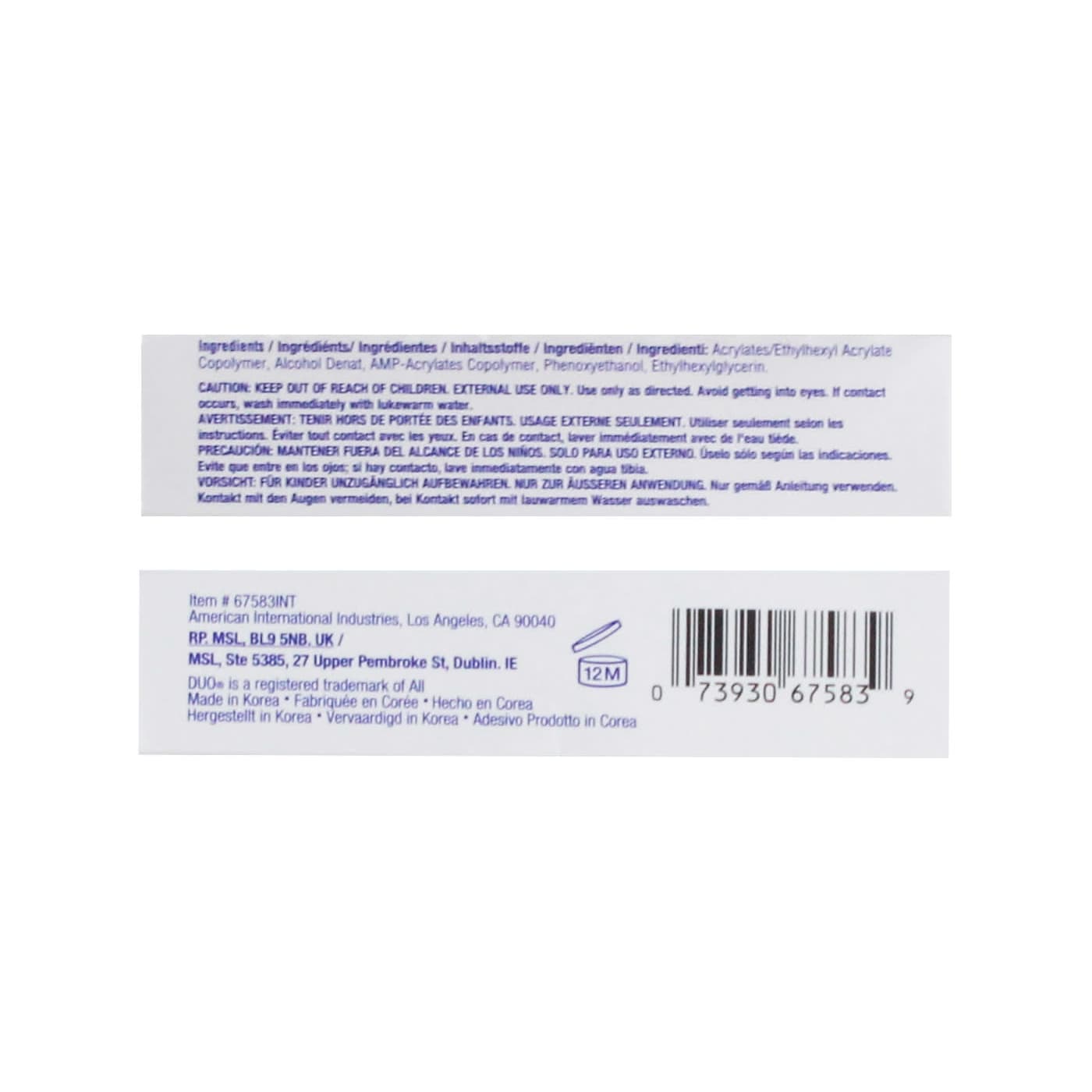 DUO 5G QUICKSET ADHESIVE WHITE/CLEAR