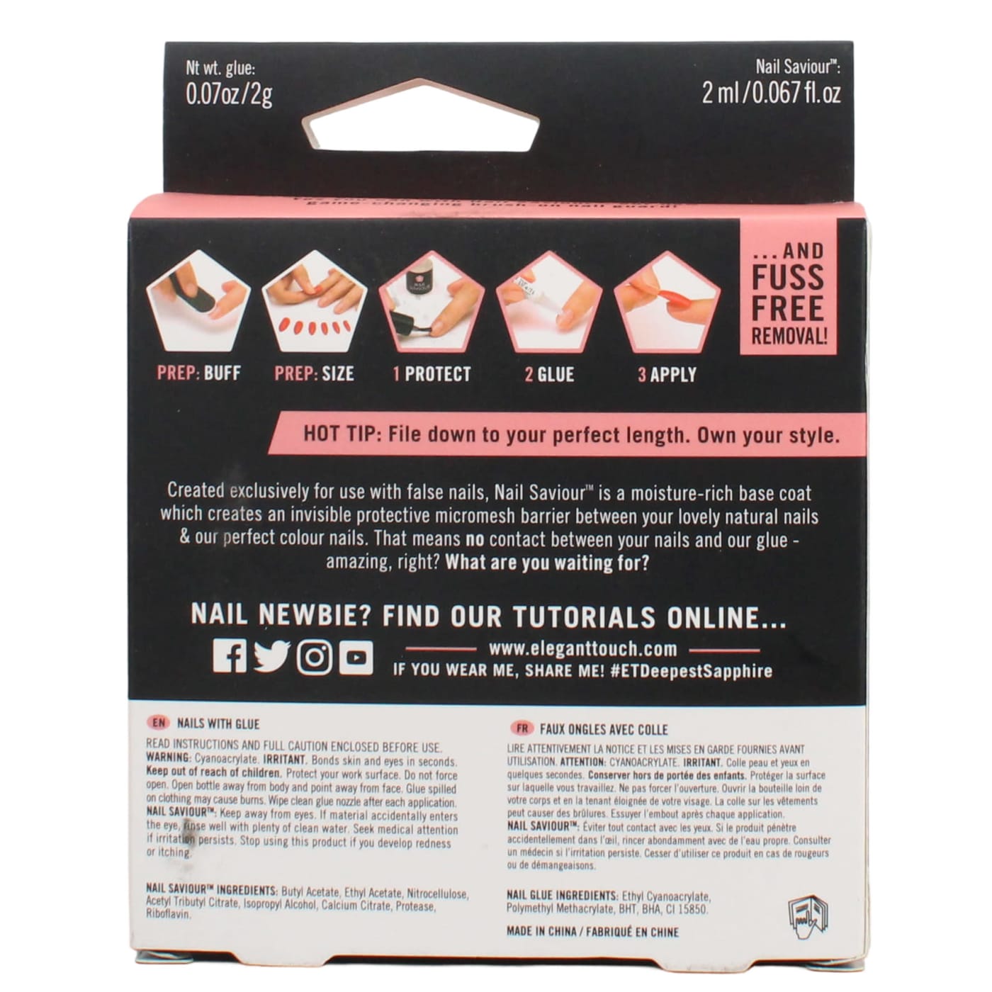 ELEGANT TOUCH NAIL SET 2PC