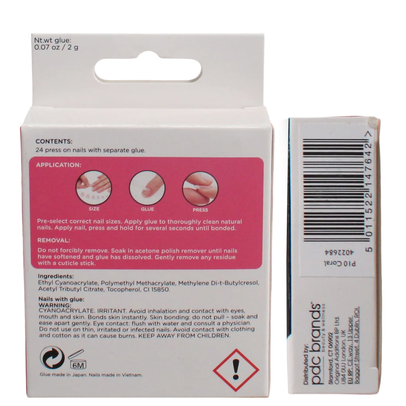 ELEGANT TOUCH PERFECT 10 FALSE NAILS CORAL