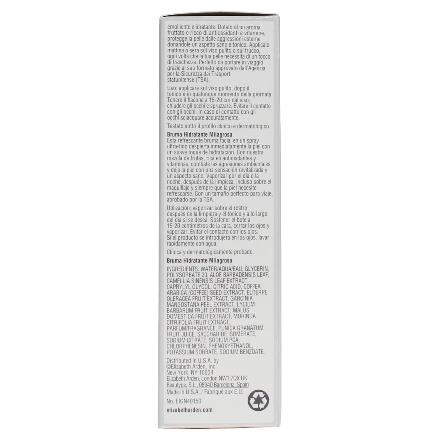 E.ARDEN 8HR 100ML MIRACLE HYDRATING MIST