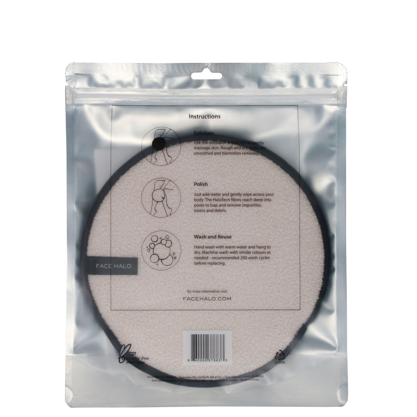 FACE HALO BODY BUFF EXFOLIATING PAD