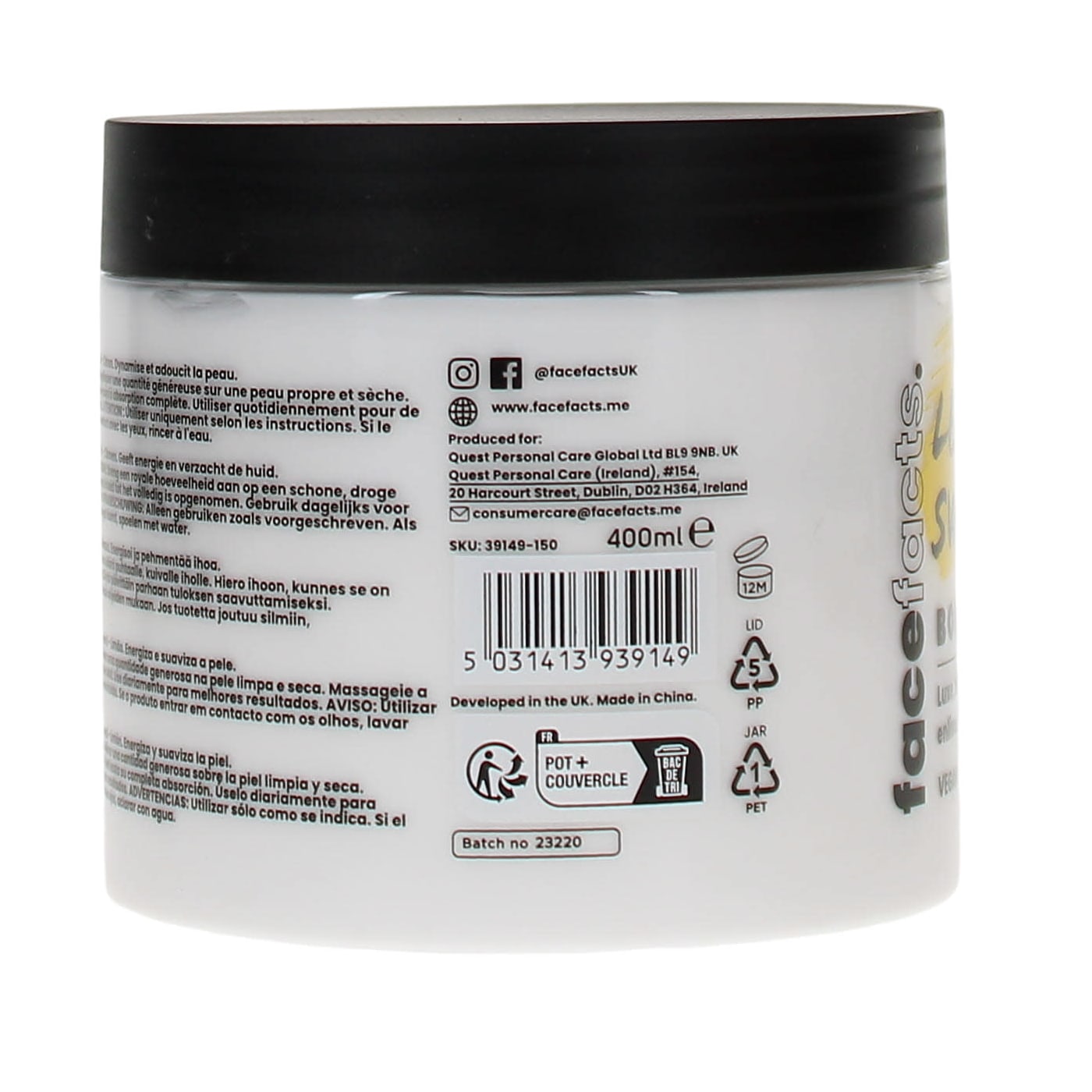 Face Facts 400g Body Butter Lemon Swirl