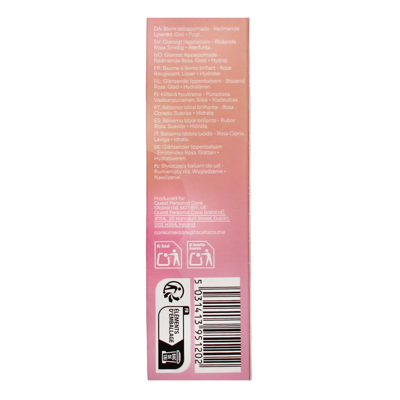 Face Facts 15ml Lip Silk Blushing Pink