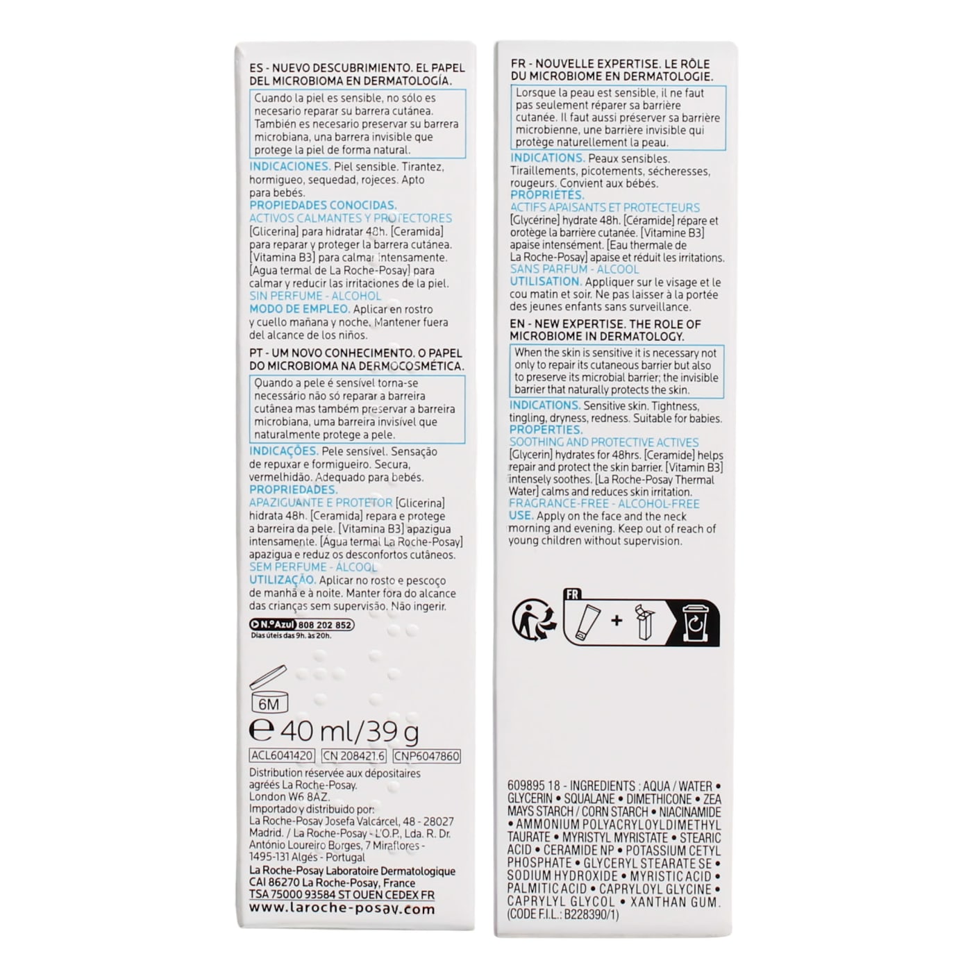 LA R POSAY 40ML FACIAL MOISTURISER 10/27