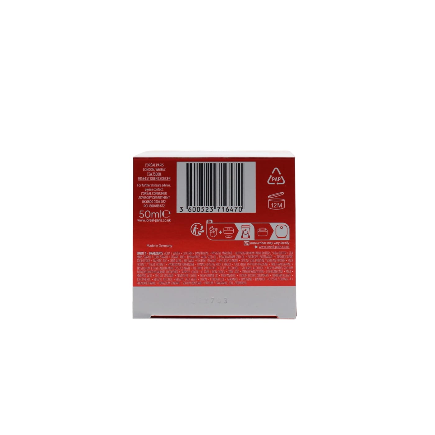 L'OREAL REVITALIFT 50ML RED GINSENG DAY CREAM