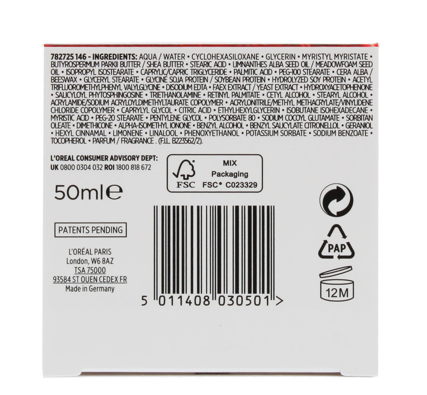 L'OREAL REVITALIFT 50ML HYDRATING DAY CREAM ANTI-WRINKLE & EXTRA-FIRMING