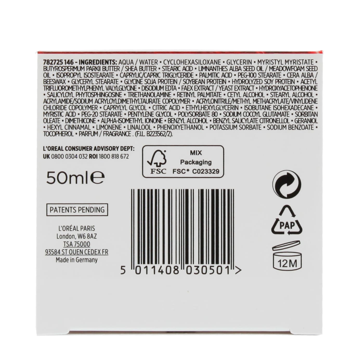 L'OREAL REVITALIFT 50ML HYDRATING DAY CREAM ANTI-WRINKLE & EXTRA-FIRMING