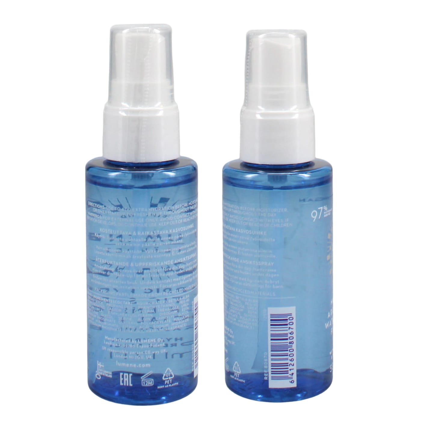 Lumene Nordic Hydra 50ml Mist Pure Arctic Hydration Spring Water
