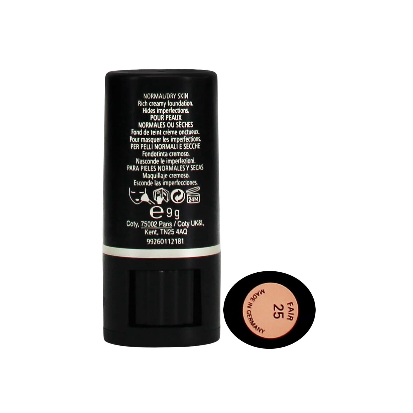 Max Factor 9g Pan Stik Fair 25