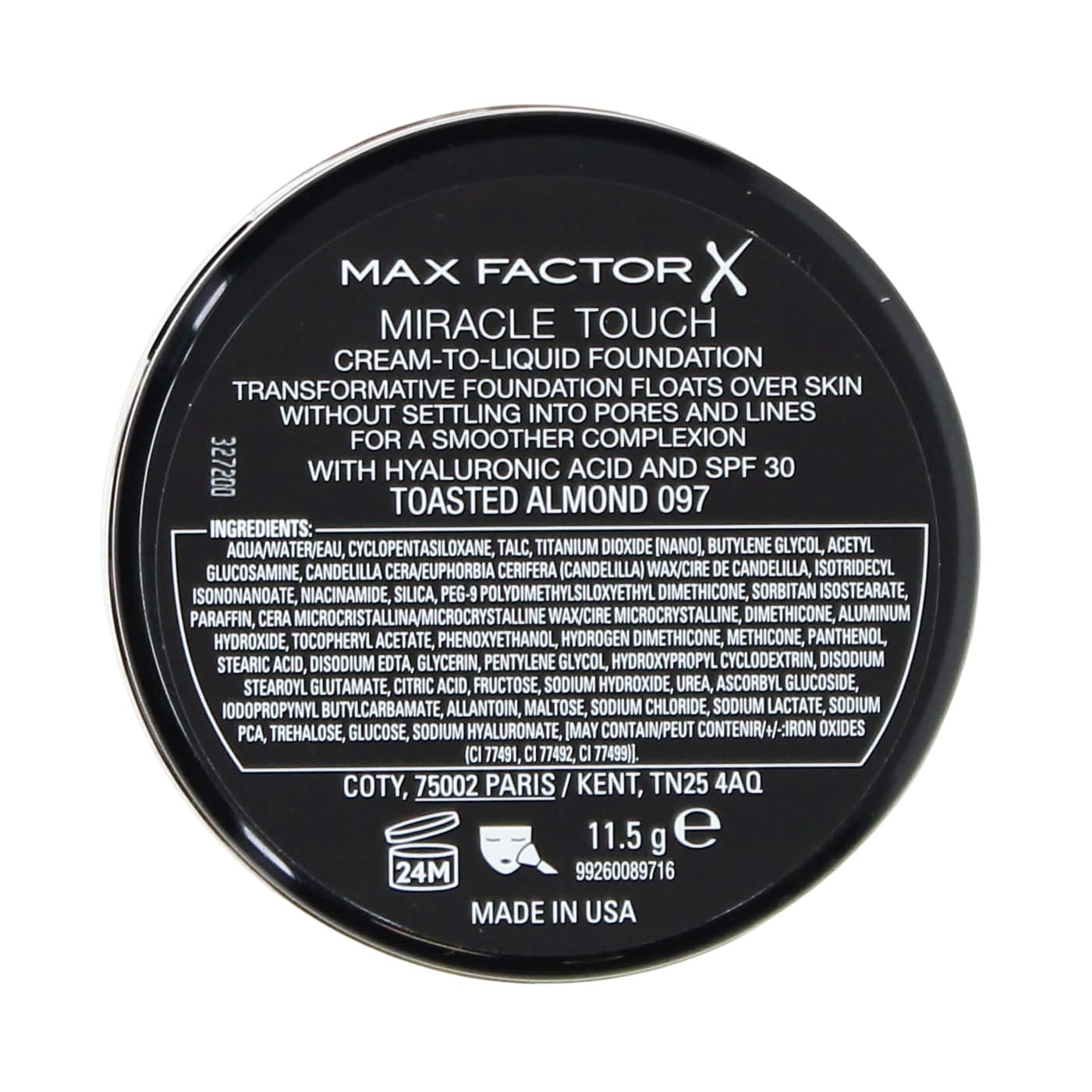 Max Factor Miracle Touch Foundation Almond 97