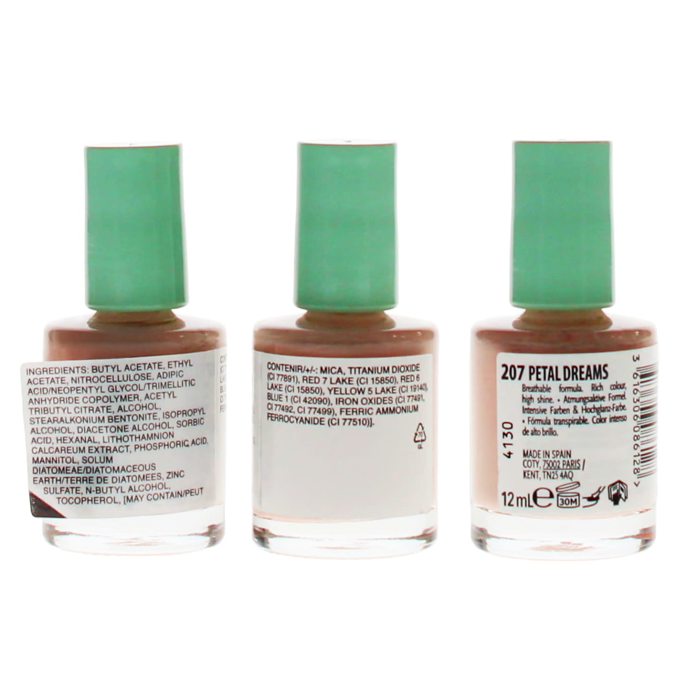 MAX FACTOR MIRACLE PURE NAIL POLISH PETAL DREAMS 207