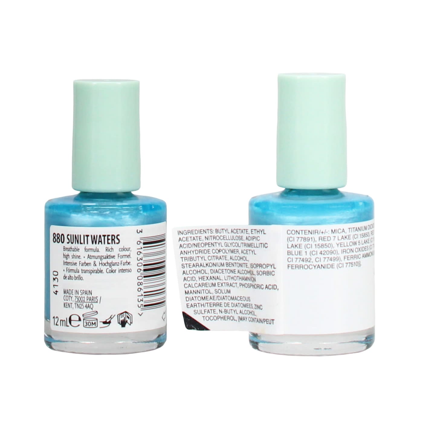 MAX FACTOR MIRACLE PURE NAIL POLISH SUNLIT WATER 880