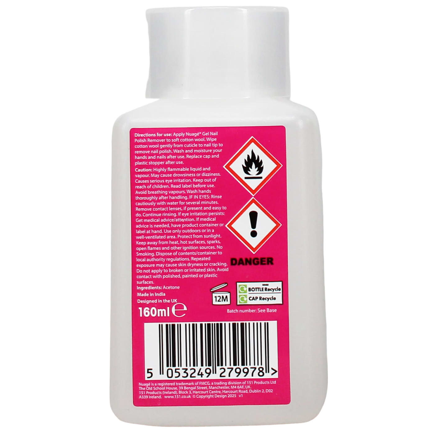 Nuage 160ml Gel Polish & Tip Remover