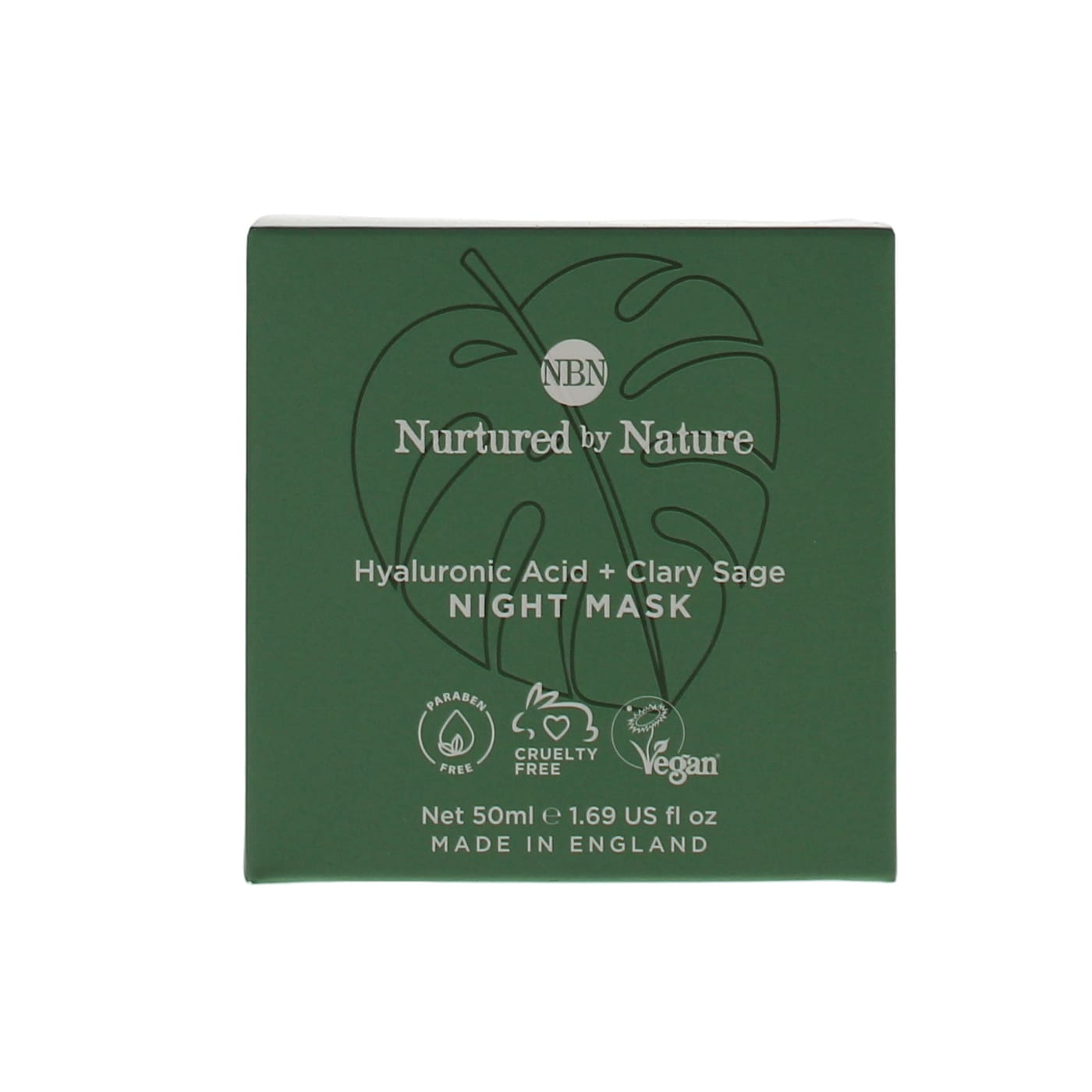 NURTURED BY NATURE 50ML NIGHT MASK HYALURANUIC ACID & CLARY SAGE