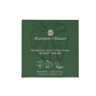 NURTURED BY NATURE 50ML NIGHT MASK HYALURANUIC ACID & CLARY SAGE