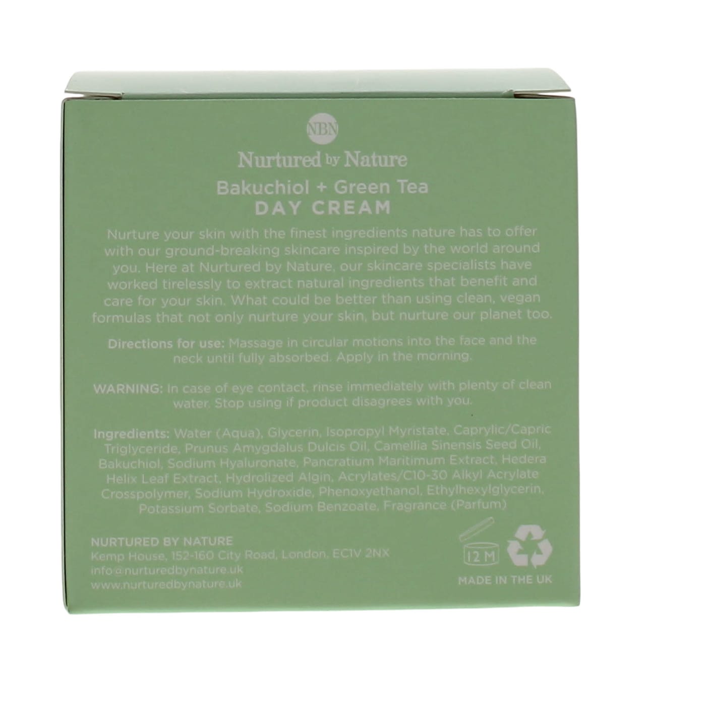 NURTURED BY NATURE 50ML DAY CREAM BAKUCHIOL & GREEN TEA