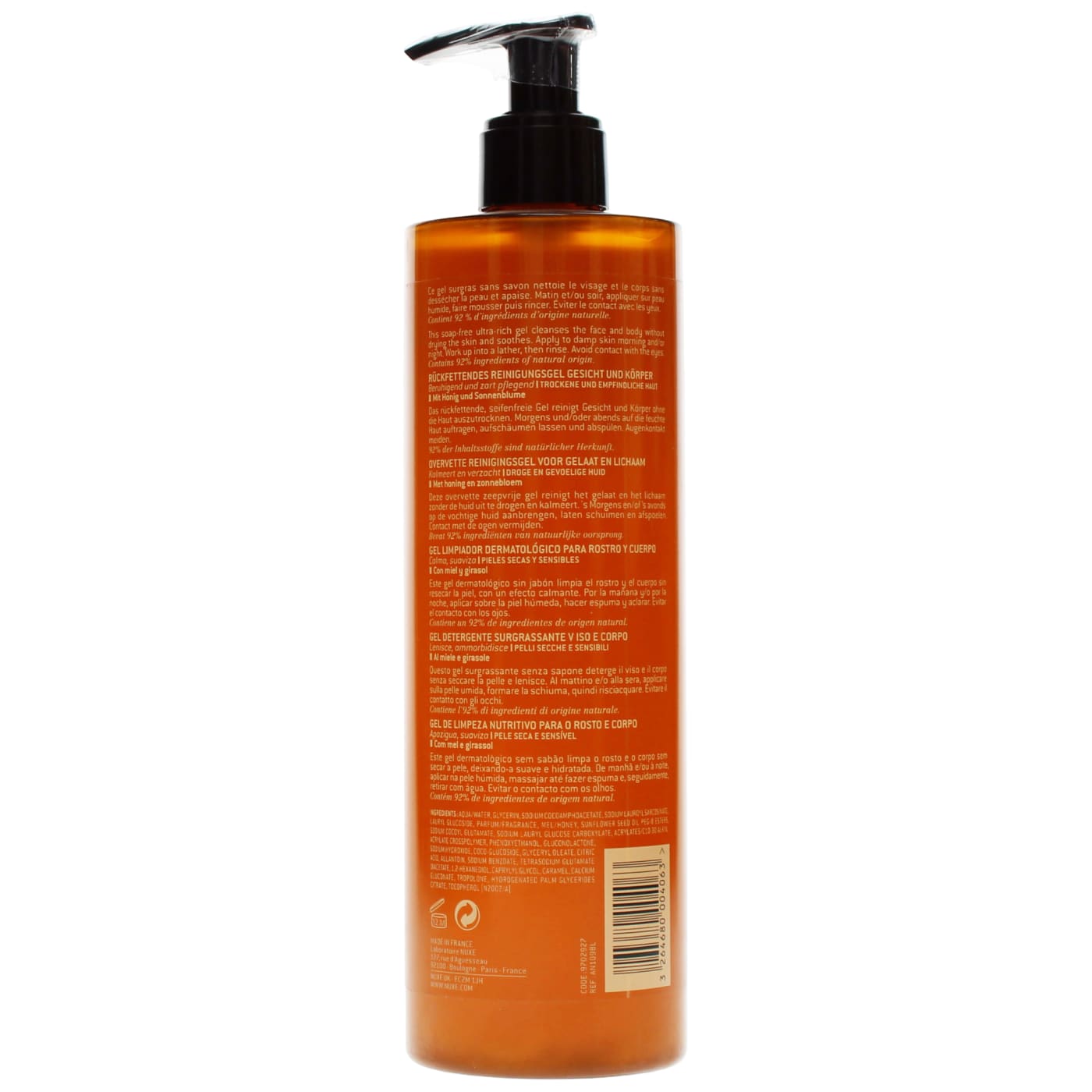 Nuxe Reve De Miel 400ml Cleansing Gel Ultra Rich