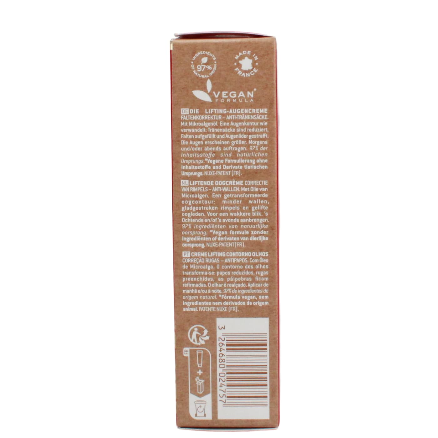 Nuxe Merveillance Lift 15ml Eye Cream Wrinkle Correction