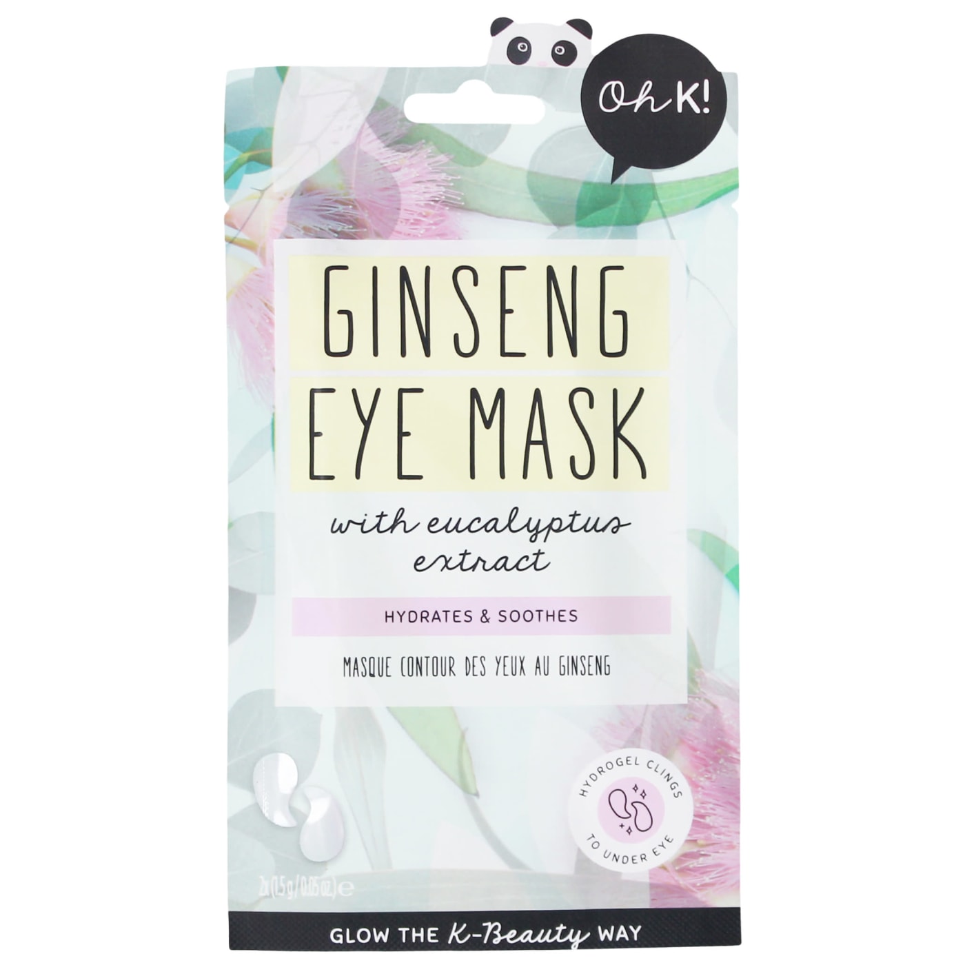 Oh K! 2 x 1.5g Eye Mask Ginseng & Eucalyptus Extract Hydrates & Soothes