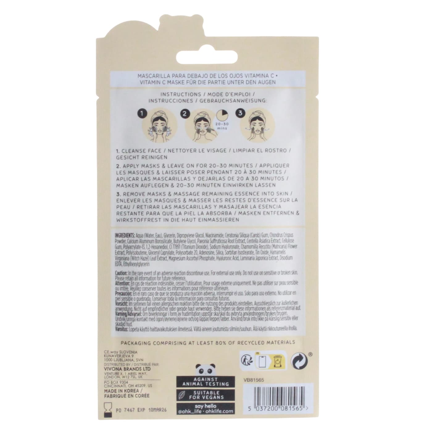 OH K! EYE MASK VITAMIN C 03/26
