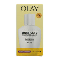 OLAY COMPLETE 100ML ESSENTIALS DAY LOTION CARE NORMAL/OILY SKIN SPF15 07/27 04/28