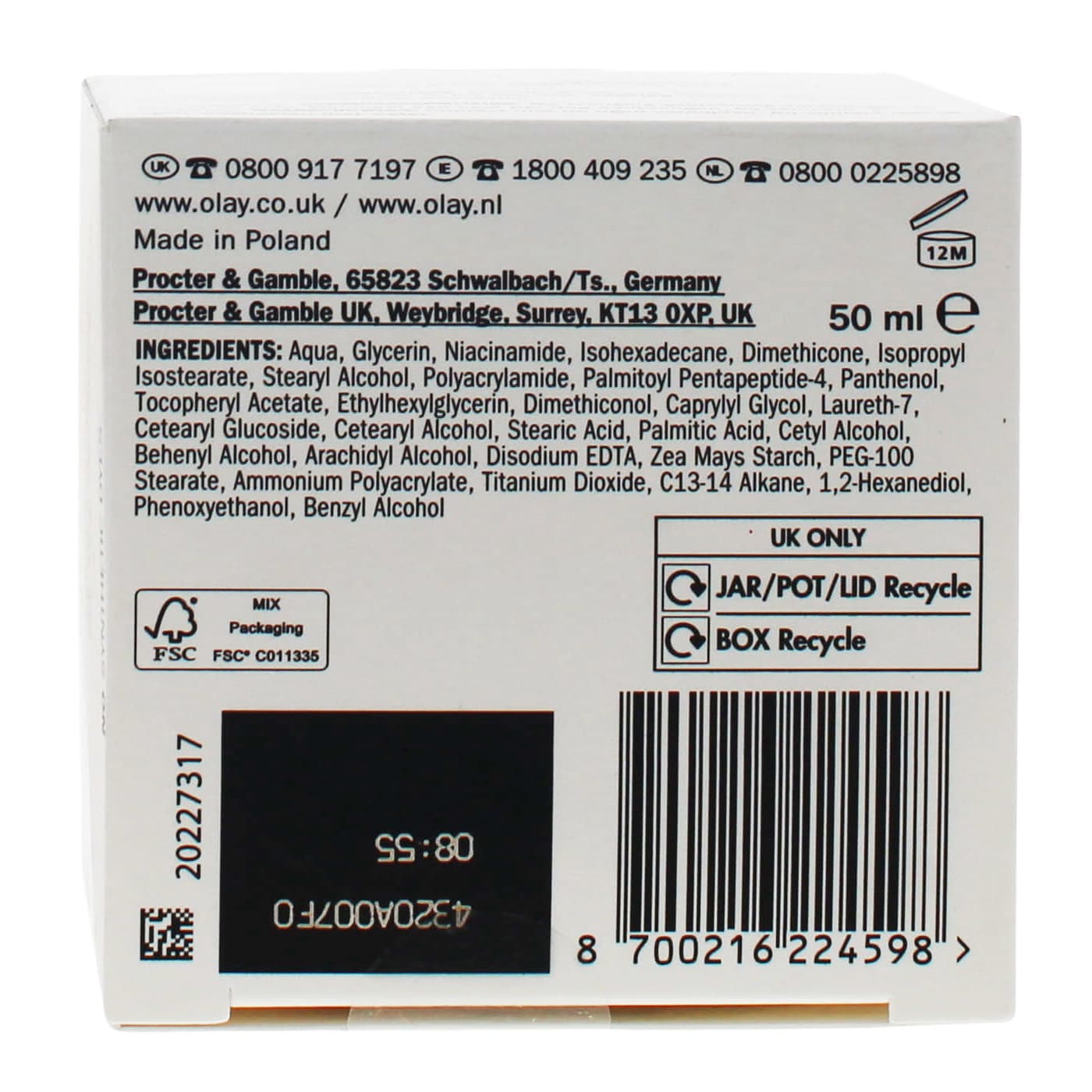 OLAY 50ML DAY CREAM COLLAGEN PEPTIDE