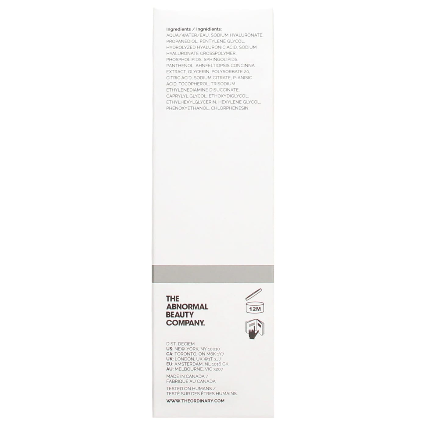 The Ordinary 60ml Hyaluronic Acid 2% + B5 2Nd Generation