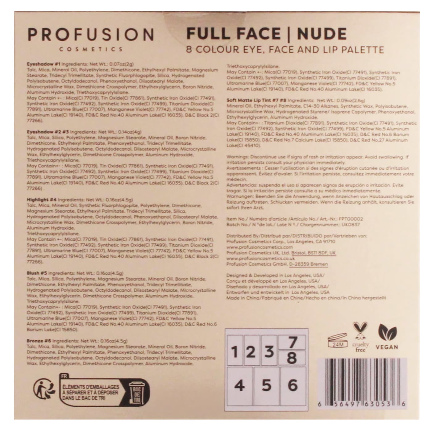 PROFUSION FULL FACE PALETTE NUDE