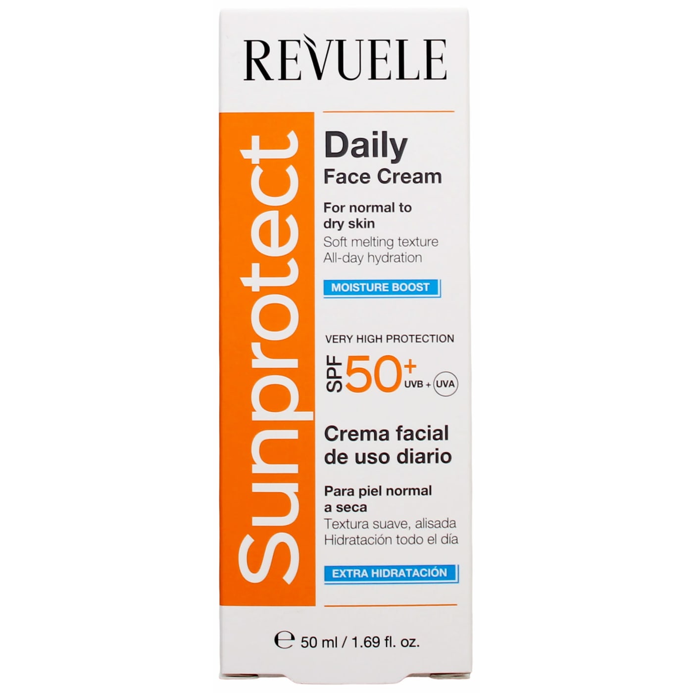 Revuele 50ml Sunprotect Daily Face Cream Moisture Boost SPF 50+