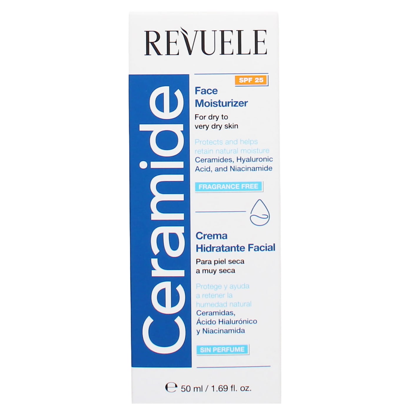 Revuele 50ml Ceramide Face Moisturizer SPF 25