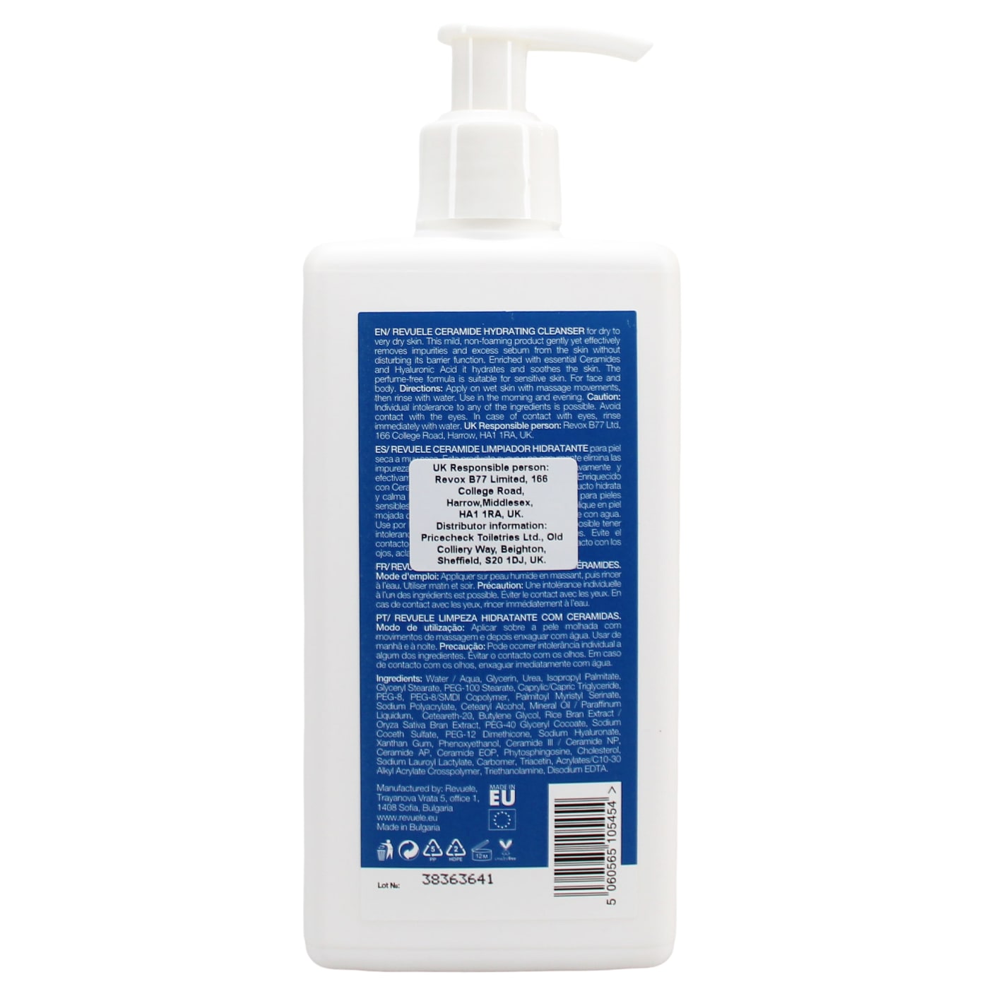 Revuele 250ml Ceramide Hydrating Cleanser