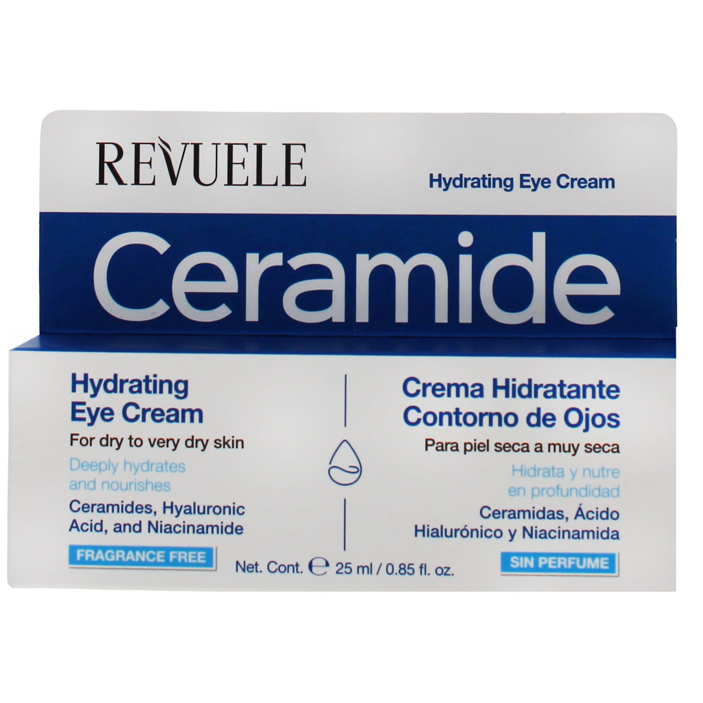 Revuele 25ml Ceramide Hydrating Eye Cream (Fragrance Free)