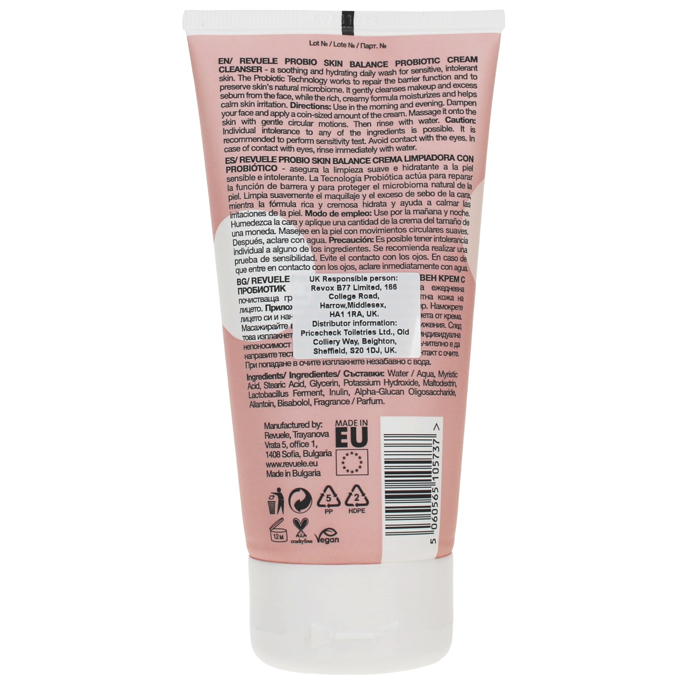 Revuele 150ml Probio Skin Balance Probiotic Cream Cleanser