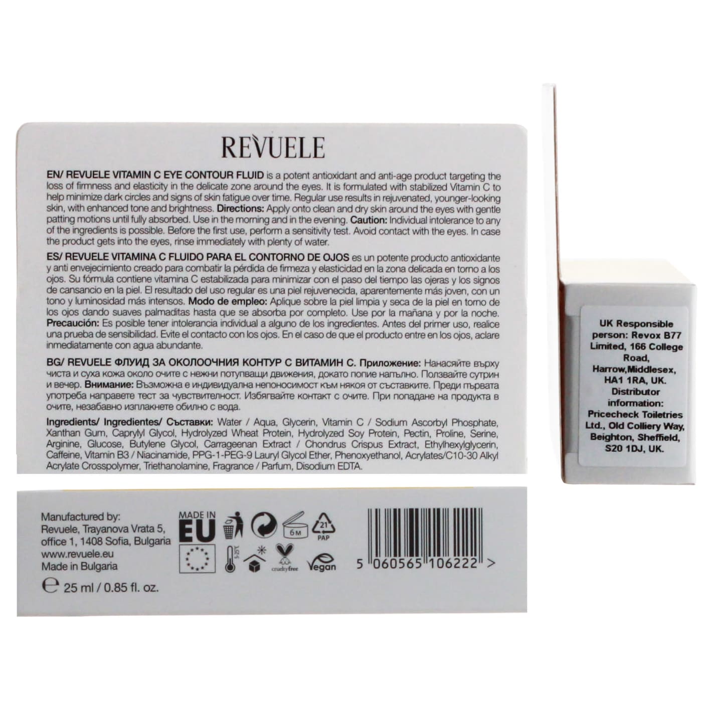 Revuele 25ml Vitamin C Eye Contour Fluid