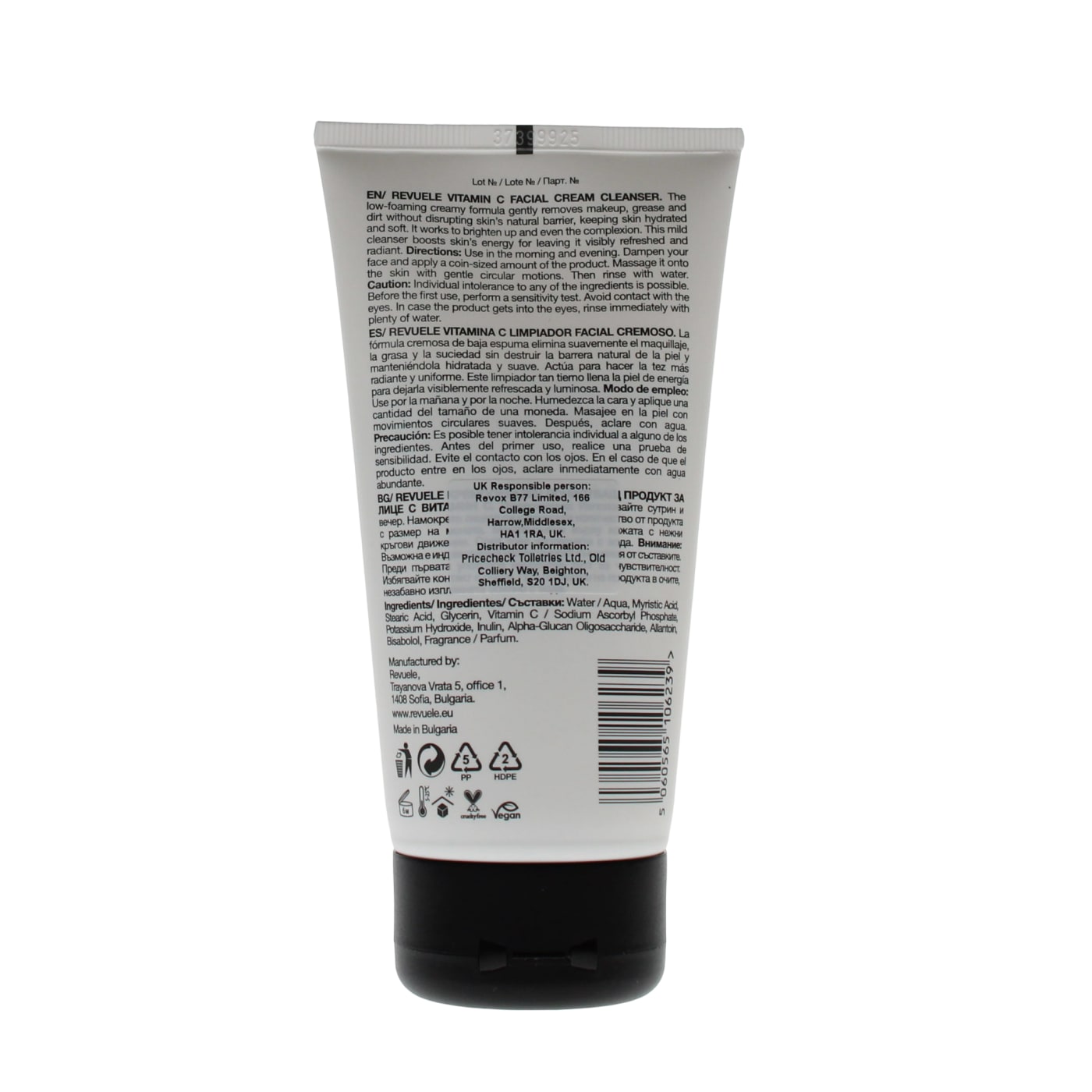 REVUELE 150ML VITAMIN C FACIAL CREAM CLEANSER