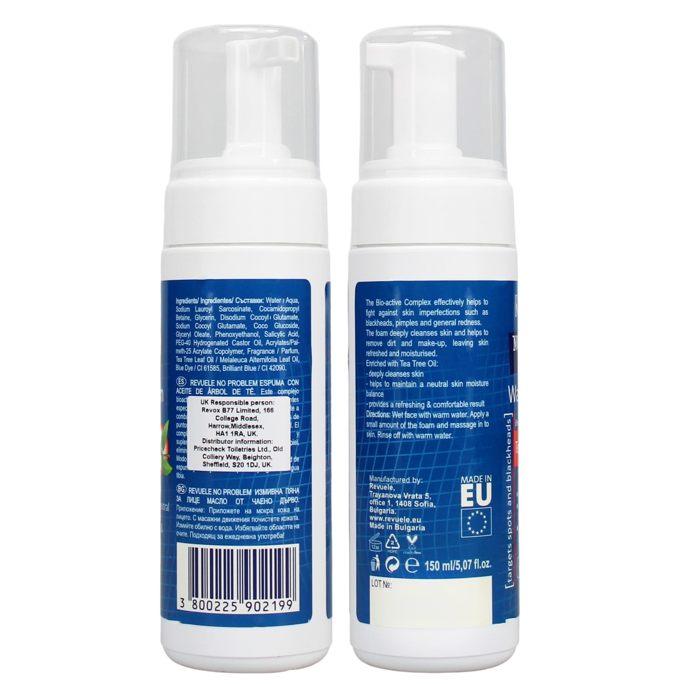 Revuele 150ml No Problem Washing Foam Anti-Acne & Blackheads With Tea Tree Oil