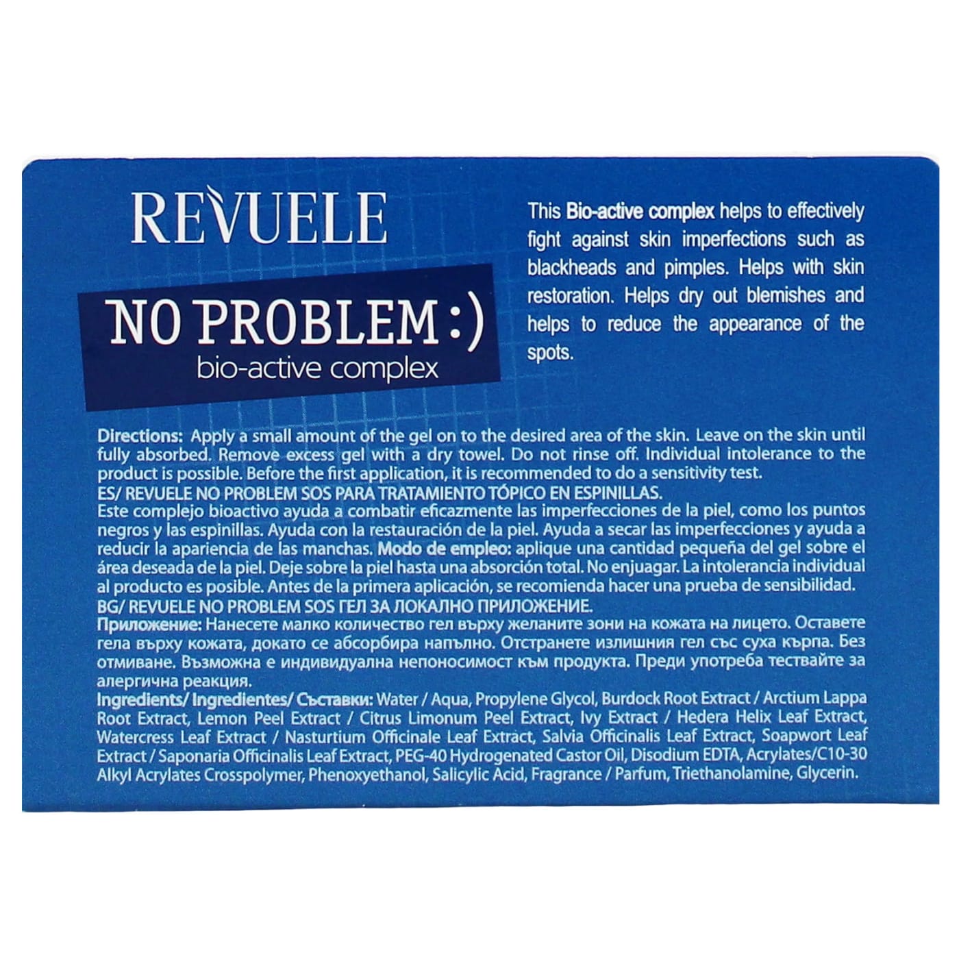 Revuele 25ml No Problem Sos Anti-Inflammation Spot Treatment Gel With Salicylic Acid
