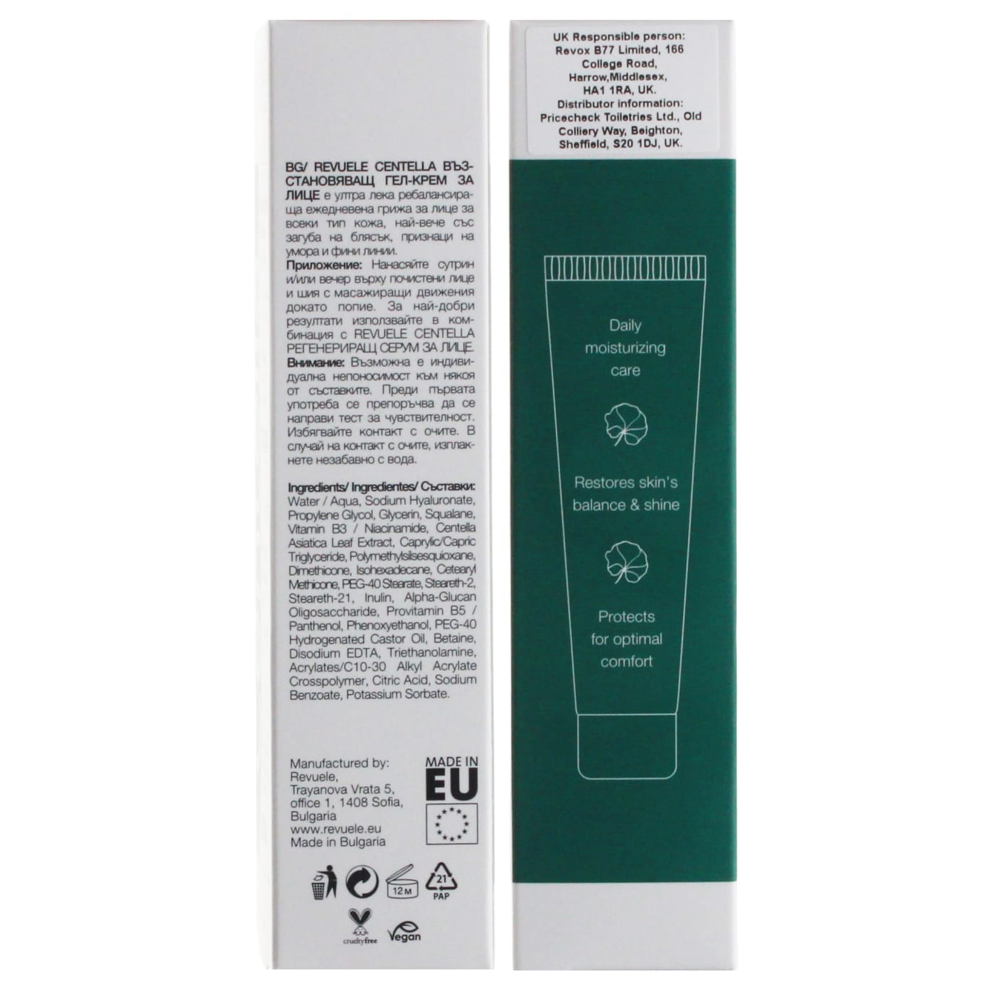 REVUELE 40ML CENTELLA REPAIR F/GEL-CRM
