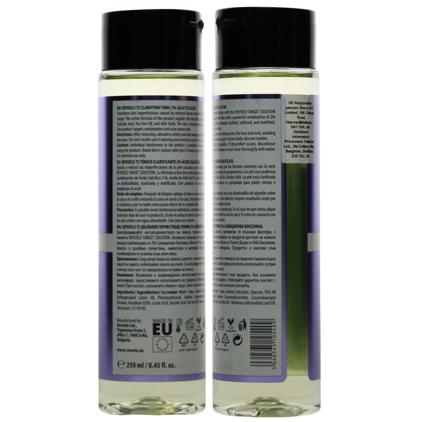 Revuele 250ml Target Solution Clarifying Tonic 2% Salicylic Acid