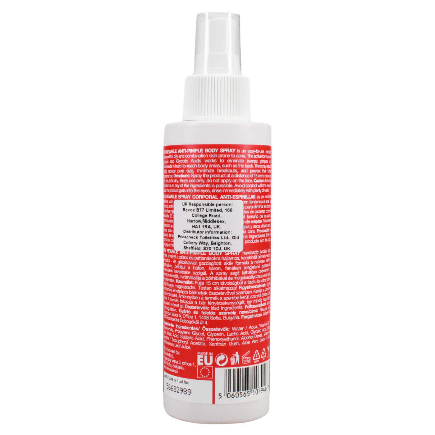 REVUELE 150ML ANTI-PIMPLE B/SPRAY
