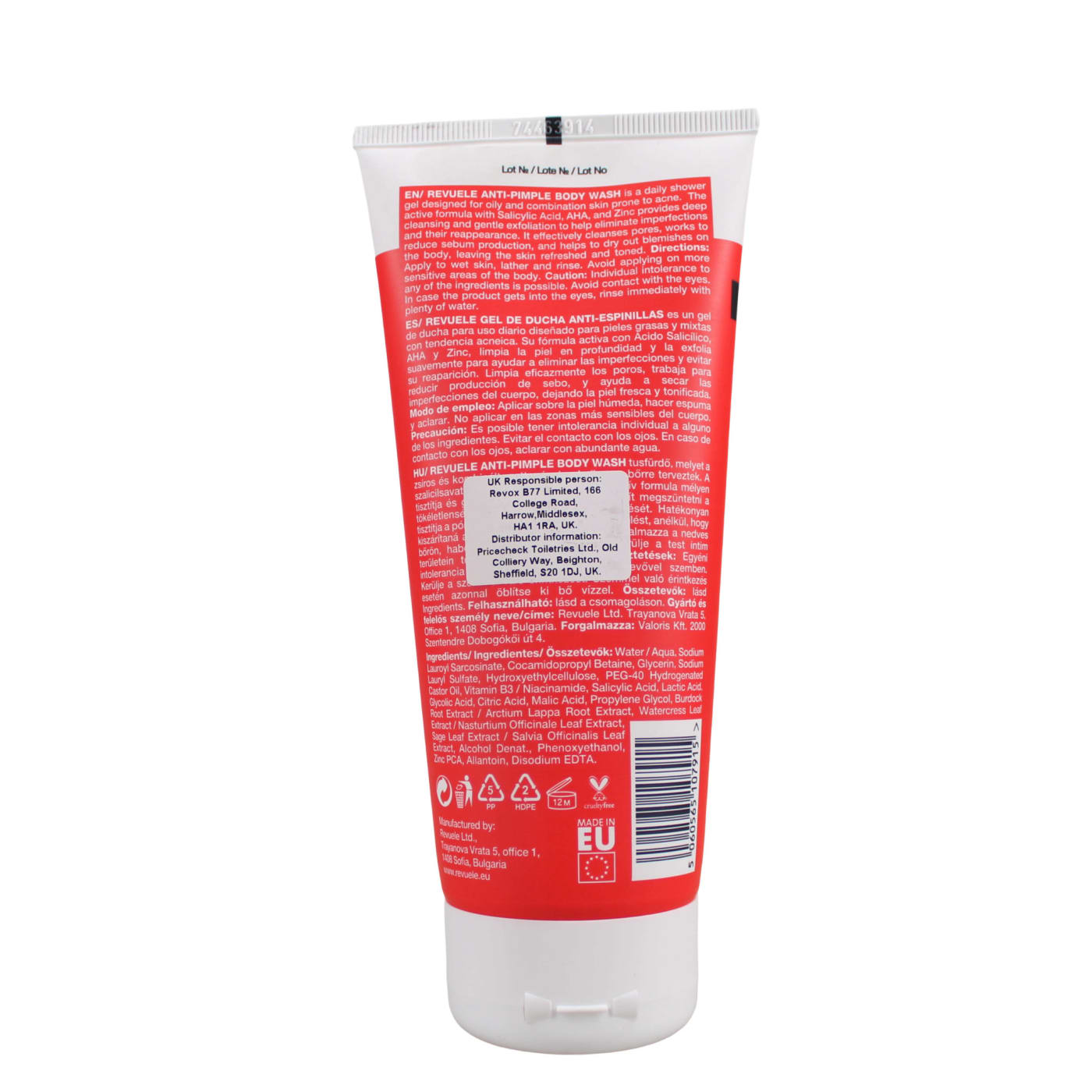 REVUELE 200ML ANTI-PIMPLE B/WASH