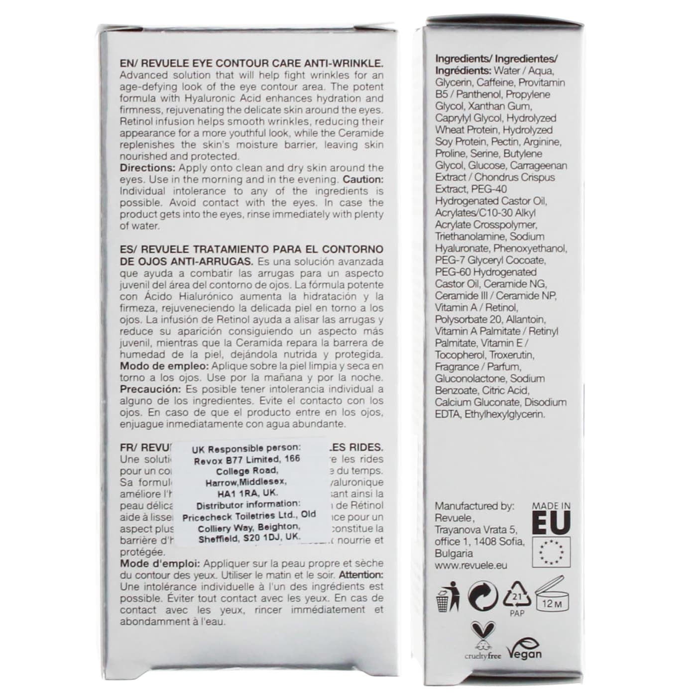 REVUELE 15ML EYE CONTOUR ANTI-WRINKLE