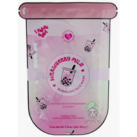 I Heart Revolution Bubble Tea Strawberry Milk Bubble Sheet Mask Strawberry Pink