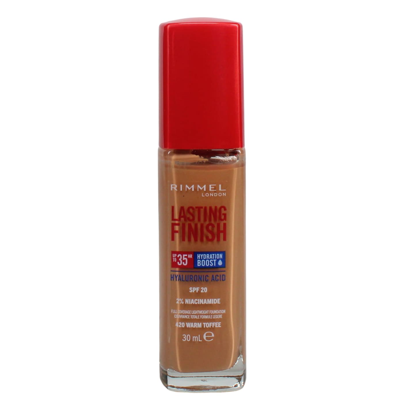 RIMMEL LASTING FINISH 30ML FOUNDATION 35HR SPF 20 WARM TOFFEE 420