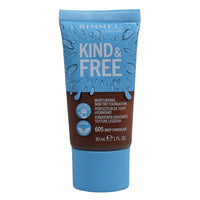 RIMMEL KIND & FREE 30ML FOUNDATION MOISTURISING SKIN TINT DEEP CHOCOLATE 605