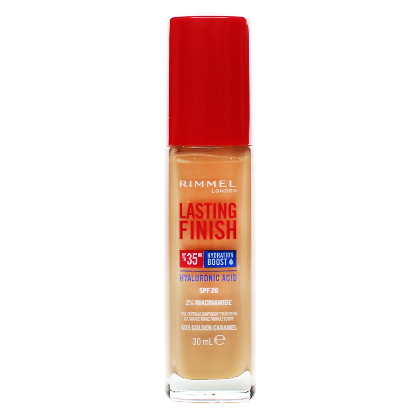 RIMMEL LASTING FINISH 30ML FOUNDATION 35HR SPF 20 GOLDEN CARAMEL 403