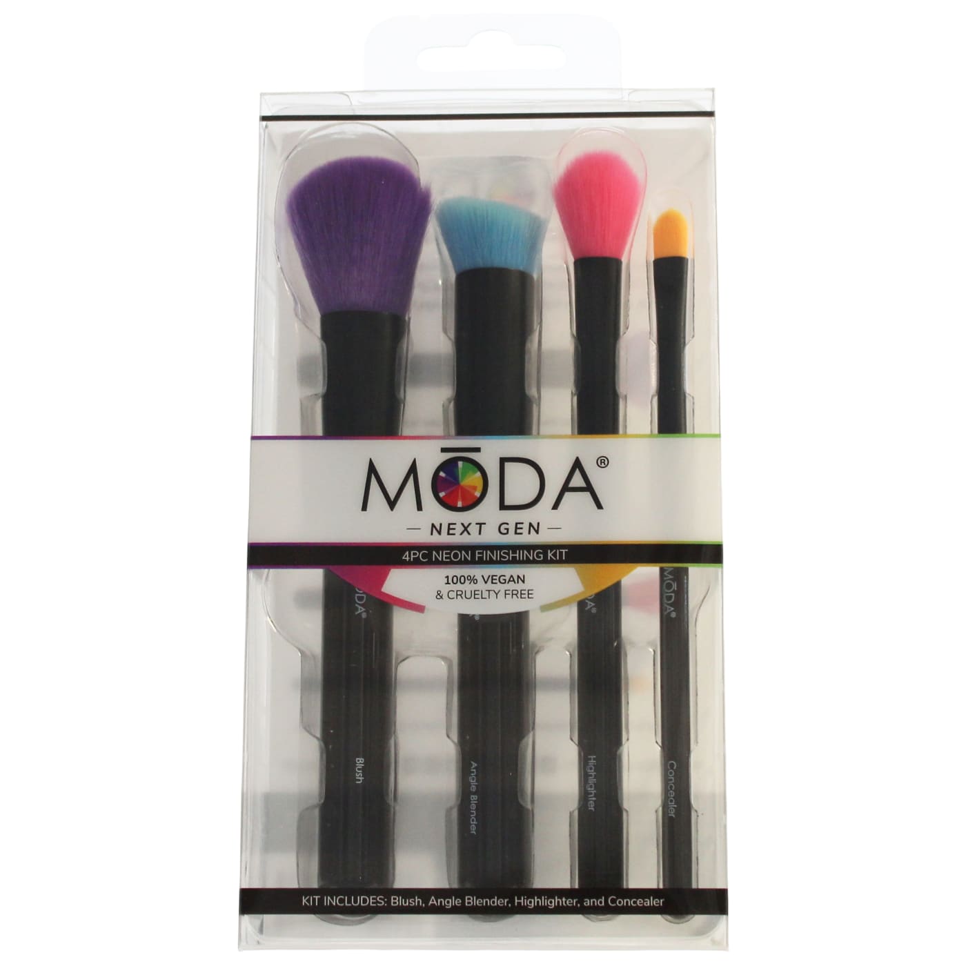 Royal & Langnickel Moda Next Gen Neon Complexion Brush Set 4pc